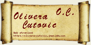 Olivera Čutović vizit kartica